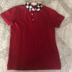 Red Burberry boy shirt
